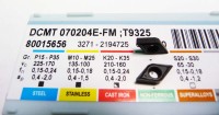 Austauschbare Schneideplatte DCMT 070204E-FM ;T9325 , PRAMET