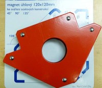 Magnet winkelig, magnetische Spannvorrichtung 190x125x26mm - Winkel 45°, 90°, 135°