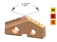 Hartmetall-Bohreinsatz 132° für Gusseisen, Inconel und Titan, Karnasch