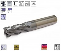 Hartmetall-Schruppfräser 4-tlg. 30° AlTiN bis 55 HRC, CHIPMILL55-NR