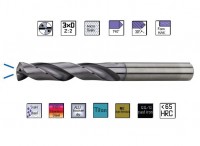 SK Bohrer 5,5 x 61mm 3xD TiAlN 140° DIN6539, Innenchl. , TRITON