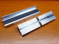 Einlagen für Schraubstock YORK 125 mm - Aluminium mit V-Schlitz mit magnetischem Band