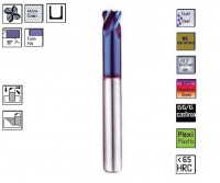 Tvrdokovová torická fréza 4sch. 30° TiAlN, CERANIT